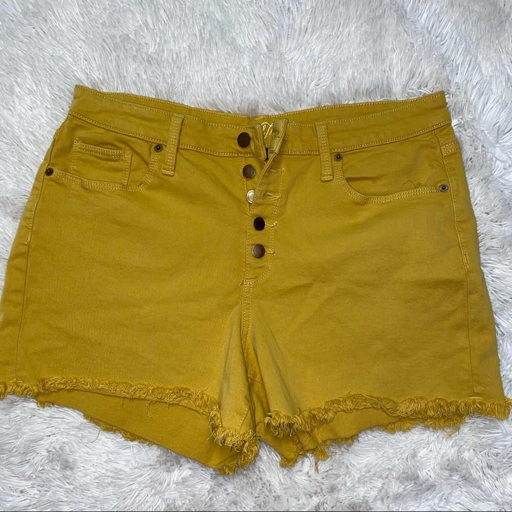 Universal Thread Mustard Yellow Women Shorts